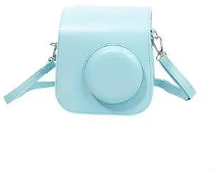 Leather Case for Film Camera Instant Camera Storage Bag with Shoulder Straps