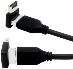 2X Computer Motherboard Type-E USB 3.1 Type-E Interface 90 Degree Steering Elbow Front Type-C lled Adapter(PH