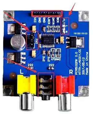 PCM5102A DAC 32Bit 384Khz Decoder Board I2S Player Module Audio Output For Raspberry Pi