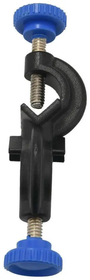 Clamp 3 Prong Finger Style Rubber-Coated Head a Black oratory Stand Clip