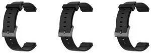 3X Sport Watchband Strap For Watch Band Soft Silicone Replacement Bands Strap For Mi Watch Strap Black