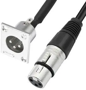 For Premium Stage Box, Patch Panel D XLR Cable(D Type XLR) Pass Through Connector, 2 Pack, Male Female Design For