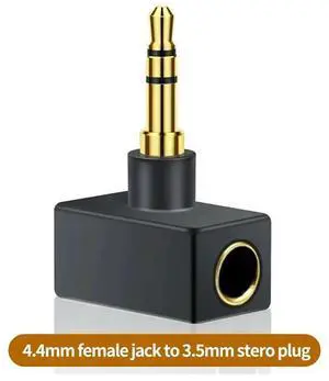 Jack Adapter Headphone Adapter Balanced Multi-Function Audio Player Adapter 3.5Mm Stereo Male To 4.4Mm Femal