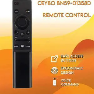 2X Remote Control Replacement BN59-01358D For  Smart TV UE43AU7100U UE43AU7500U QN50QN90AAFXZA QN55QN90AAFX