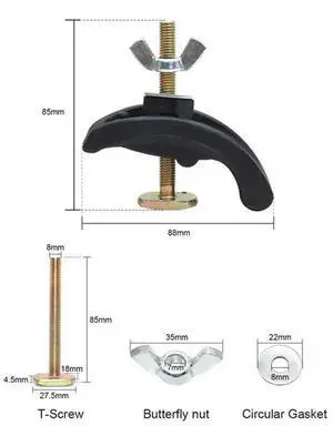 4Pcs CNC Engraving Machine Press Plate Clamp Fixture for T-Slot Working Table