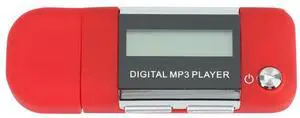 Mp3 Player 4GB U Disk Music Player Supports Replaceable AAA , Recording (Red)