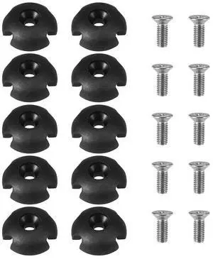 10Pcs Deck Line Guide Slotted Round Out Pull Rope Buckle Fitting Accessories for Kayak Canoe Boat