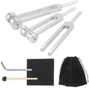 Tuning Forks Set-128 Hz, 256 Hz, 512 Hz,Tuning Forks for Healing,Chakra,Sound Therapy,Keep Body, Mind and Spirit