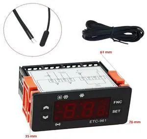 ETC-961 Thermostat Temperature Controller Humidity Control Thermometer Hygrometer Refrigeration Alarm 220V NTC Sensor