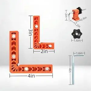 90 Degree Clamp, Positioning Squares, Right Angle Clamp with Clamp, Corner Clamps Woodworking Tool for Pictures Frames