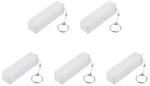 5X Portable External Power Bank Charger With Keychain (Without ) (White)