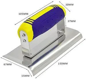 Stainless Steel Concrete Hand Edger and Groover Tools Set Plaster Stucco Cement Finishing Kit