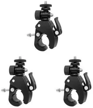3X Screw Tripod Clamp Stand Sport Camera Holder Bicycle Mount Clip Holder