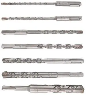 7 Pcs SDS Plus Hammer Drill Bit Set, (4-Flute) for Concrete Brick Block Stone Masonry and Granite