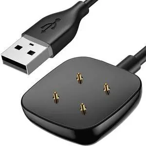 4Pack 3.3 FT Charger Cable USB Charging Dock For Fitbit Sense/Versa 3 Smartwatch