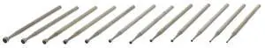 12 Pcs Round Cup Burr Set, 3/32Inch Shank Wire Rounder Bits Jewelry Carving Bits (0.8-3.0mm)