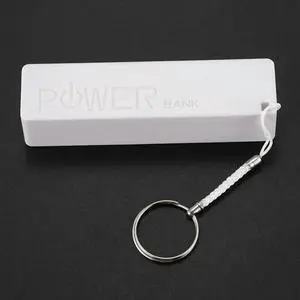 6X Portable External Power Bank Charger With Keychain (Without ) (White)