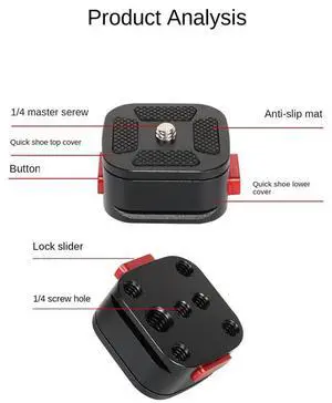 1 PCS Quick Release Plate 38MM Clamp Mount Plate Clamp Adapter Replacement Accessories For DSLR Action Camera Trip