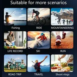 180° Rotating 1080P Handheld Pocket Camera Mini Portable Anti-Shake Wearable Sports Camera Cycling Reco