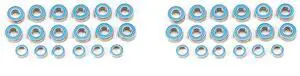 36PCS Rubber Sealed Ball Bearing Kit For Tamiya M-05 M-06 M05 M06 RC Dancing Rider Upgrades Parts Accessories