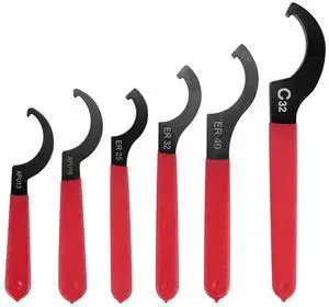 6 Pieces Spanner Wrench Set Adjustable Coilover Wrench Spanners Hook Wrenches Tools Coilover Wrench Steel Spanner