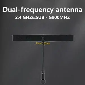 Lightweight RP-SMA Connector Antennae Double Band Antennae T-Shape Impedance 50Hz for Short to Ranged Application