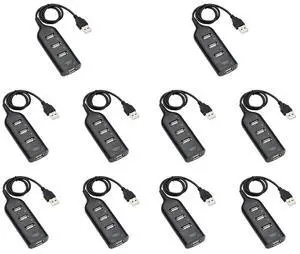 10X USB Hub 2.0 Multi-USB High Speed Hub Splitter 4-Port USB Hub Adapter For Laptop Receiver Computer Accessories