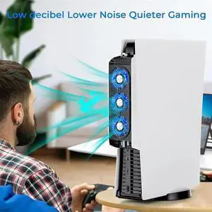 ForConsole Cooling Fan Quiet Rear Heatsink Speed Temperature Control Easy Use Gaming