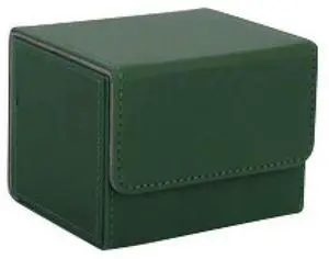 2X Card Box Side-Loading Card Box Deck Case For Mtg Yugioh Card Binder Holder 100+,Green