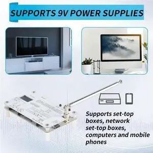 For Hamgeek White Analog TV Transmitter Home Analog TV Transmitter With OLED Display Supports Global