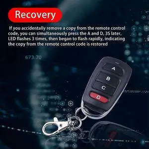 15 Universal 433 MHZ Cloning Remote Control Keychain,Duplicates Remote Controls Replacement Garage Door Open