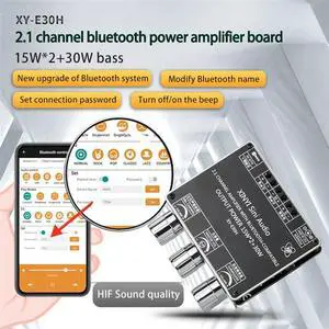 2X XY-E30H 2.1 Channel Bluetooth 5.1 Audio Power Amplifier Board Module High And Low 15Wx2+30W