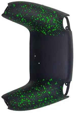 2X Bottom Back Shell Non-Slip Rear Housing Game Improvement Replacement Parts ForController Black&Green