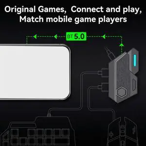 2X Gamepad Mobile For PUBG Controller Gaming Keyboard Mouse Converter Bluetooth For IOS Android Game Adapter,Mix S