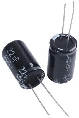 100 Pcs 22Uf 400V 105C Radial Electrolytic Capacitors Black 13Mm X 21Mm