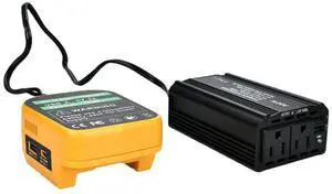 300W Power Inverter For  20V Inverter DC Charger Adapter With 2 AC Outlet & 2 USB Ports For