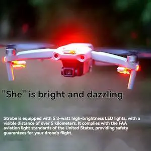 For FPV Drone Fixed-Wing Three-Color LED Navigation Light Anti-Collision Strobe Light Night Illumination
