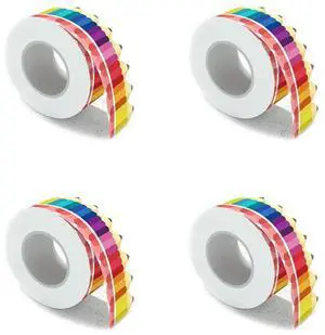 4X Bulletin Borders Stickers,Pencils Border Trim, 65.6Ft Back-To-School Decoration Borders For Black Board Trim