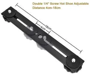 4Pcs 8Inch Dual Flash Camera Mount Tripod Bracket With 1/4 Screw For 3D Stereoscopic Photography DSLR Camera Acces