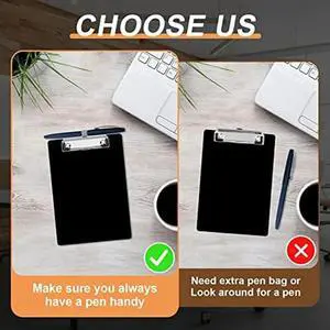 28 Pack Mountable Clipboard Clips With Pen Holder Clipboard Clips Hardware Clipboard Clamp Hardware For Office Sch