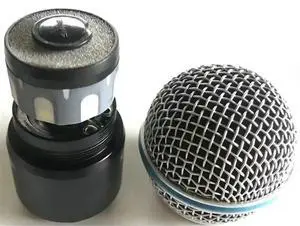 2PC BETA58A Microphone Head Microphone Capsule Replacement For Shure BETA58A Wireless Microphone Cartridge Capsule