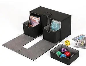 2X Ultra 200+Cards Deck Box PU Leather Board Games Cards Deck Case For Magicalalal The Cards MGT/Gathering Games,B