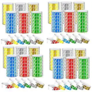 2400 Pack VIP Paper Bracelets VIP Wristbands Waterproof VIP Wristbands Neon Colored Wristbands Variety For Events