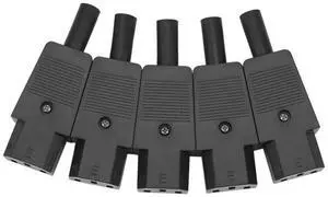 100PCS IEC 320 C13 Female Plug Adapter 3Pin Socket Power Cord Rewirable Connector