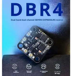 For RadioDBR4 2.4G/915Mhz ELRS Receiver Dual-Band Dual-Channel Gemini Receiver For FPV Drone DIY Parts