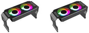 2X Computer RAM Memory Module PC DDR4 DDR5 Overlock Dual ARGB Sync PWM Fans Aluminium RGB Cooling Radiator(