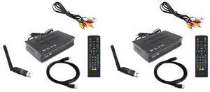 2X ISDB-T 1080P HD Set Top Box Terrestrial Digital Video Broadcasting TV Receiver With Cable For Brazil/Chile B EU