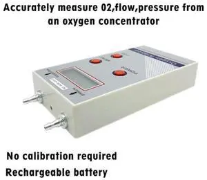 Oxygen Analyzer Professional Portable O2 Oxygen Concentration Meter Detector 21%-100% O2 Meter Gas Detector EU Plug