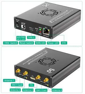 NGFF M. 2 5G Module To Type C Adapter With POE Module, Dual SIM Card Slot, RJ45 Port,Realtek RTL8125BG Controller