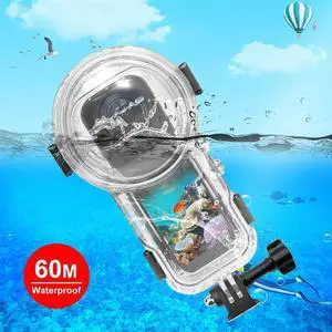 For X5 Sports Camera Diving Case 60M Underwater Waterproof Housing Transparent Invisible Shell